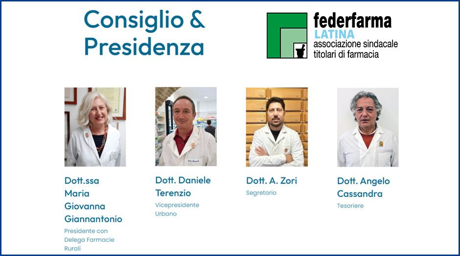 Aggiornamento Cariche Sociali FederFarma Latina
